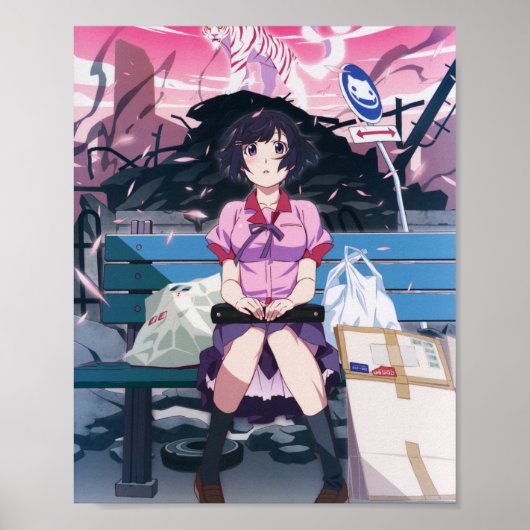 Poster Série Monogatari - Hanekawa Tsubasa (Devant)