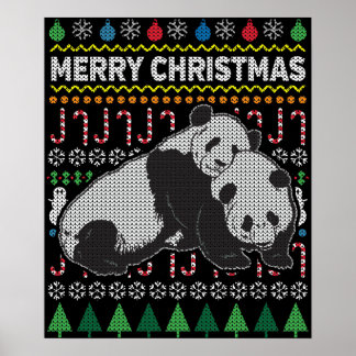 Poster Série Pandas Ugly Christmas Sweat Wildlife