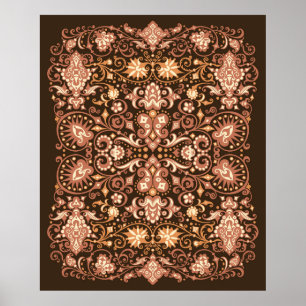 Poster Série Verre Cathédrale. Abstraction artistique com