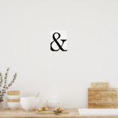 Poster Serif Ampersand Imprimer (Cuisine)