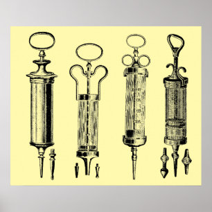 Poster Seringues médicales vintage 1929