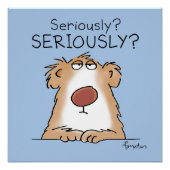 Poster SERIOUSLY SKEPTICAL BEAR by Boynton (Devant)