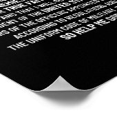 Poster Serment Militaire Défendre La Constitution Vétérin (Coin)