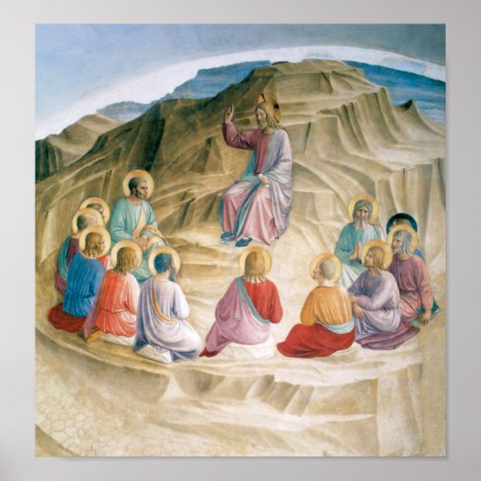 Poster Sermon Angelico Sur Le Mont Art Vintage (Devant)