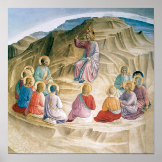 Poster Sermon sur la montagne Angelico Art Vintage