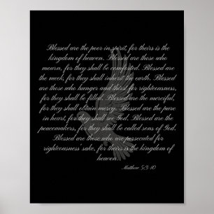 Poster Sermon sur la montagne Les Béatitudes Matthieu 5_3