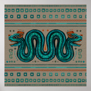 Poster Serpent à deux têtes sur toile