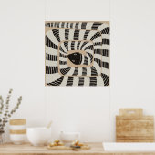 Poster Serpent Abstrait rayé | Snake Lover (Cuisine)
