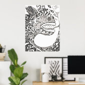 Poster Serpent Ancien Dynamique (Bureau à domicile)