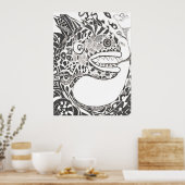 Poster Serpent Ancien Dynamique (Cuisine)