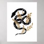 Poster Serpent avec plante (Devant)
