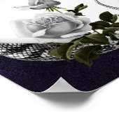 Poster Serpent Coeur gothique Rose blanche de Saint-Valen (Coin)