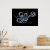 Poster Serpent corail bleu 5x7 pouces à 8x10 pouces - imp (Cuisine)