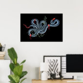 Poster Serpent corail bleu 5x7 pouces à 8x10 pouces - imp (Bureau à domicile)