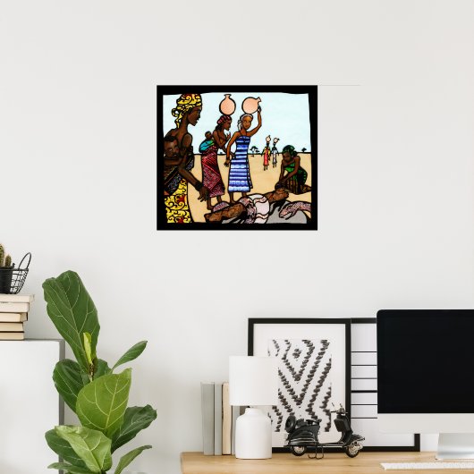 Poster Serpent dans le puits - un conte populaire africai (Bureau à domicile)