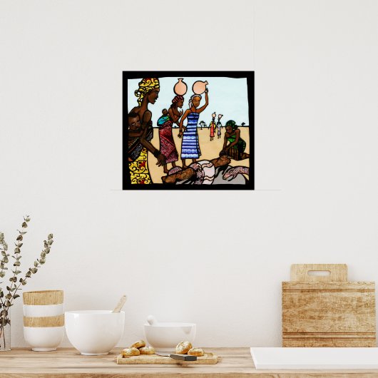 Poster Serpent dans le puits - un conte populaire africai (Cuisine)