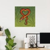 Poster Serpent de dessin animé (Bureau à domicile)
