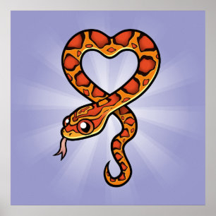 Poster Serpent de dessin animé