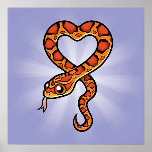 Poster Serpent de dessin animé (Devant)