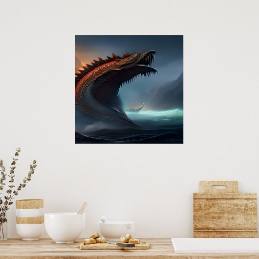 Poster Serpent de mer - Jörmungandr (Cuisine)