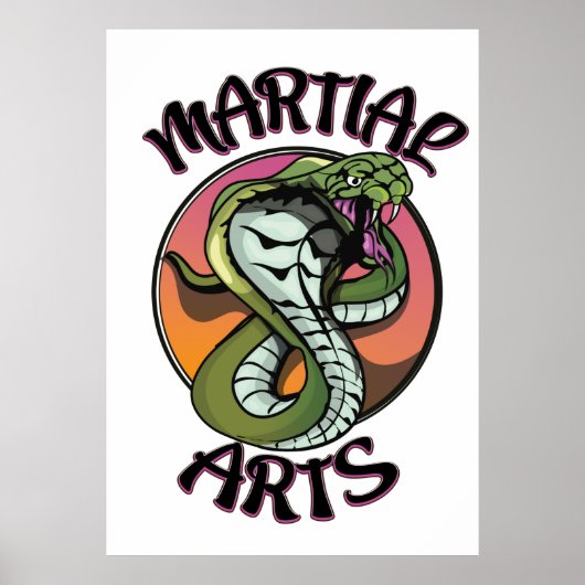 Poster Serpent des arts martiaux (Devant)