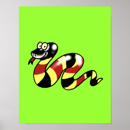 Poster Serpent drôle (Devant)