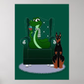 Poster Serpent et chien (Devant)