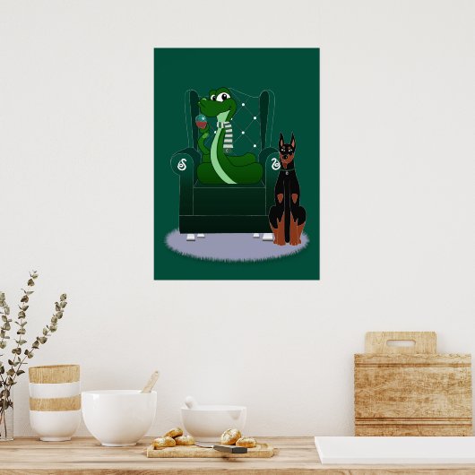 Poster Serpent et chien (Cuisine)