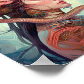 Poster Serpent Hair Lady Imaginaire Art (Coin)
