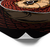 Poster Serpent infernal Dragon rouge (Coin)