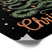 Poster Serpent Noël Arbre de Noël Joyeux Christ (Coin)