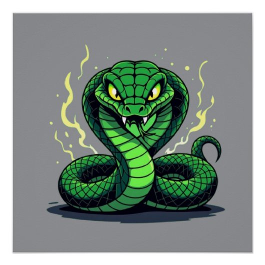 Poster Serpent Venimeux – Danger et Précision (Devant)