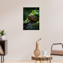 Serpent vif dans la pluie de la forêt tropicale