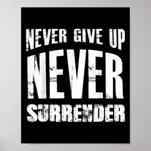 Poster Serrure De Motivation N'Abandonne Jamais Me Rendre