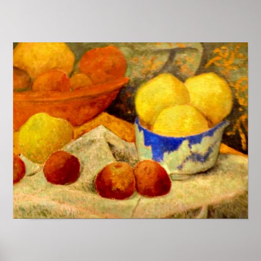 Poster Serusier - Pommes et bol bleu (Devant)