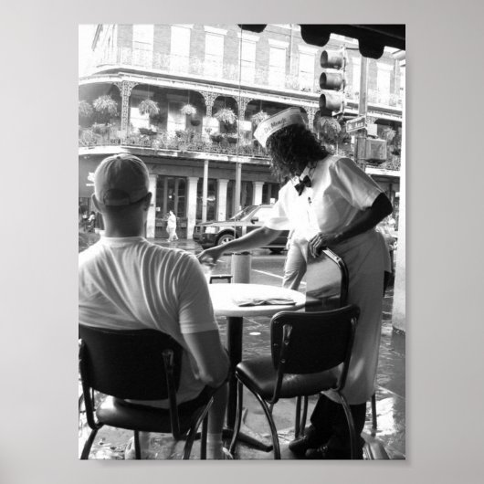 Poster Serveuse au Café du Monde New Orleans, Louisiane (Devant)