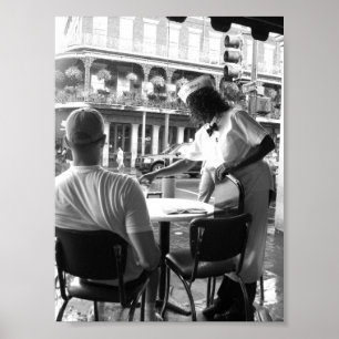 Poster Serveuse chez Cafe'du Monde la Nouvelle-Orléans,