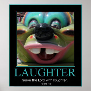 Poster Servez le seigneur avec le rire