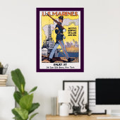 Poster Service actif en terre et en mer (Bureau à domicile)