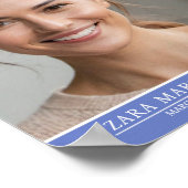 Poster Service commémoratif funérailles colombe bleu phot (Coin)