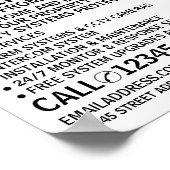 Poster Service d'alarme moderne Bold, Sécurité Publicité (Coin)