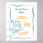 Poster Service de bouteilles de Whimsical Baby shower Bar (Devant)