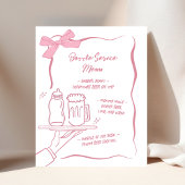 Poster Service de bouteilles de Whimsical Baby shower Bar