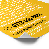 Poster Service de garde d'animaux de compagnie moderne Bo (Coin)