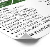 Poster Service de jardinage paysager, Horticulteur (Coin)