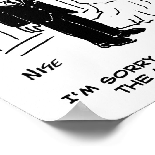 Poster Service de l'église mariage Vicar ne peut pas frot (Coin)