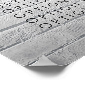 Poster Service de Mur de Briques Menu de Prix Imprimé sur (Coin)