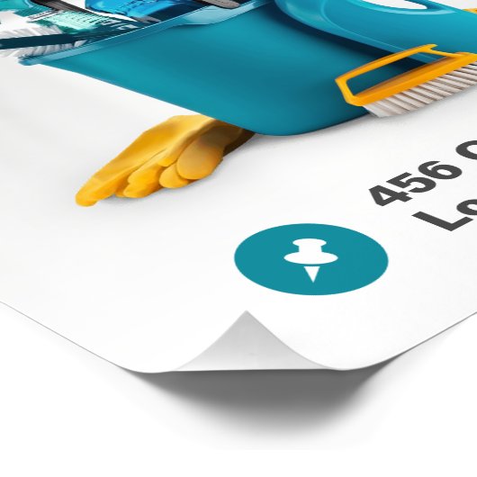 Poster Service de nettoyage professionnel (Coin)