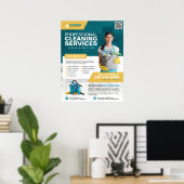 Poster Service de nettoyage professionnel (Bureau à domicile)