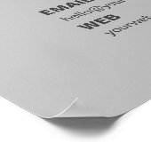 Poster Service de photographie moderne grise sur mesure (Coin)